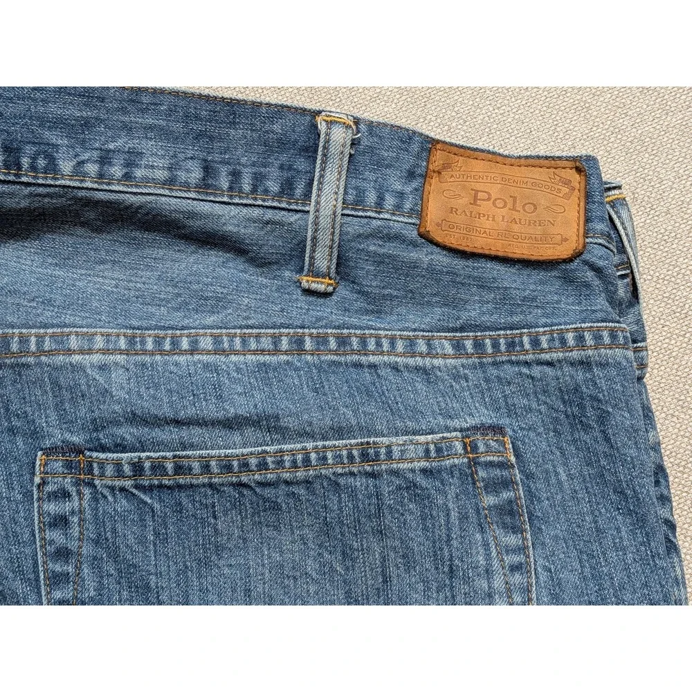 Polo Ralph Lauren Men's 46x30 Blue Denim Straight Leg Jeans